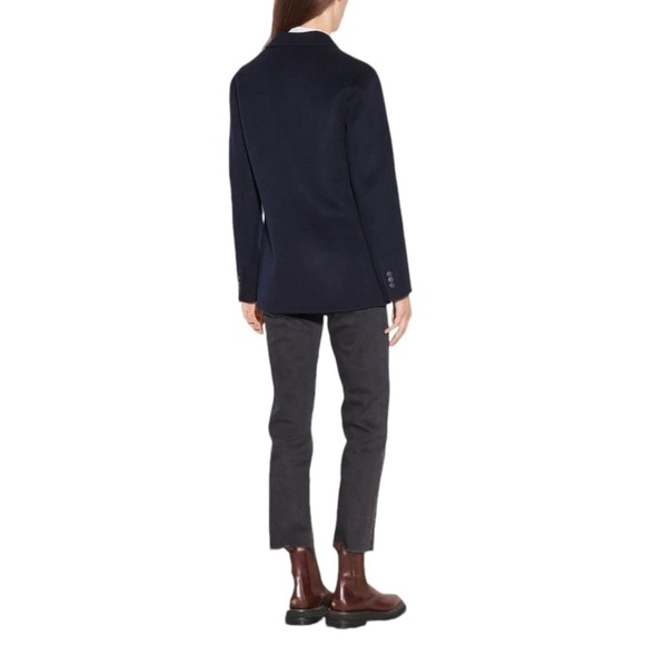 SANDRO PARIS Navie Double-Faced Chest Patch Wool Blazer - Picture 2 of 13